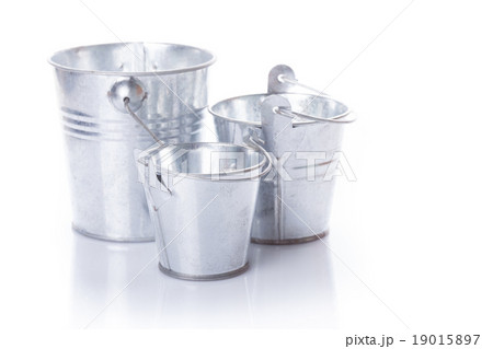 Three metal buckets Three metal buckets 19015897