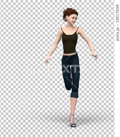 女性時尚點菜perming3DCG插圖素材 女性時尚點菜perming3DCG插圖素材 19017699