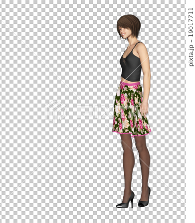 女性時尚點菜perming3DCG插圖素材 女性時尚點菜perming3DCG插圖素材 19017711