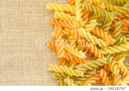 Raw italian colorful pasta. 19018797