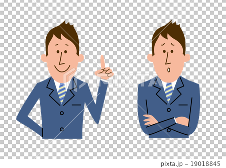 Business male upper body 2 poses Business male upper body 2 poses 19018845