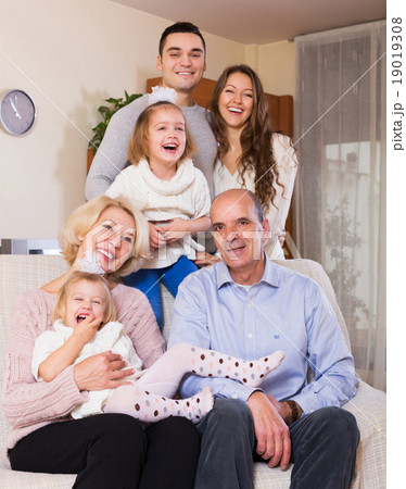 happy family with grand children happy family with grand children 19019308