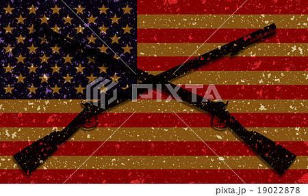 american flag and gun 19022878