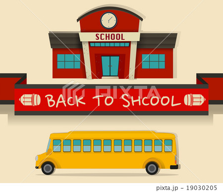 Back to school theme with schoolbus 19030205