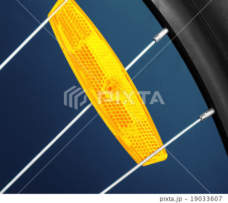Reflector on wheel of a bicycle 19033607
