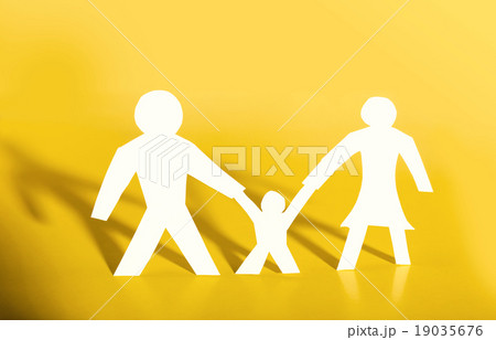 Concept image of paper cutout family 19035676