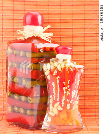 Canned vegetables in glass jars Canned vegetables in glass jars 19036165