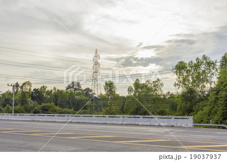 Thailand Country Road Side View and Bridge Railing 19037937