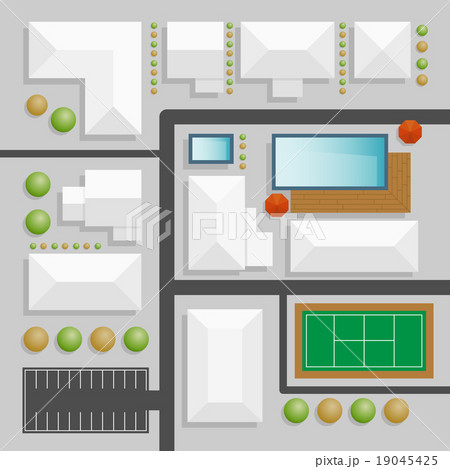 landscape design top view vector 19045425