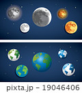 set of Globe and moon icon. illustration eps10 19046406