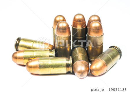 11 mm. Black handgun And ammunition 11 mm. Black handgun And ammunition 19051183