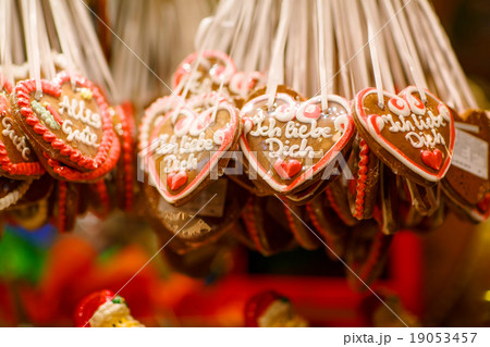 Gingerbread Hearts at Nuremberg Christmas Market Gingerbread Hearts at Nuremberg Christmas Market 19053457