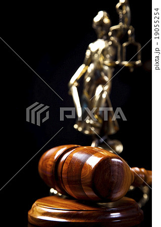 Mallet of judge, legal code and scales Mallet of judge, legal code and scales 19055254