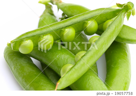 pea pods on a white background pea pods on a white background 19057758