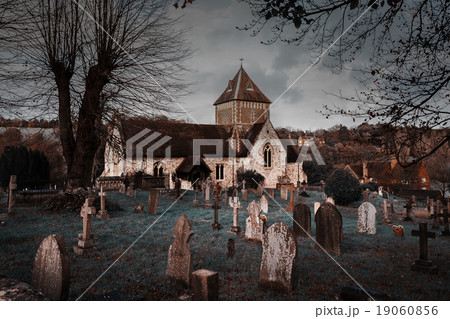 Puttenham St John church Helloween style England 19060856