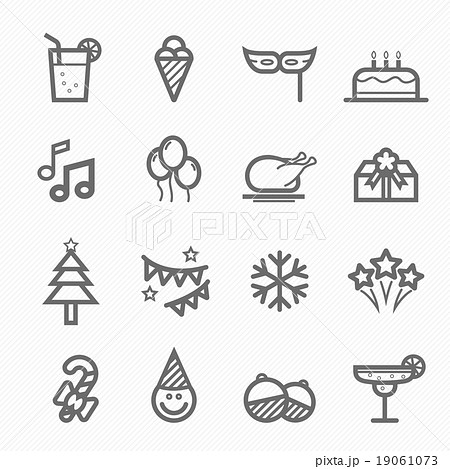 Party symbol vector outline icon 19061073