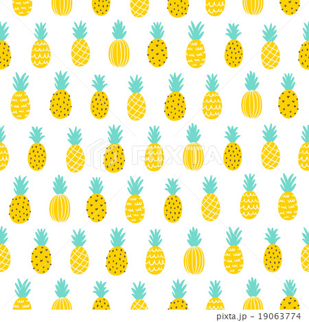 Pineapple Seamless Patternのイラスト素材