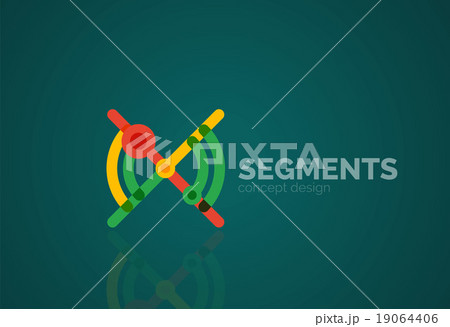 Vector outline minimal abstract geometric logo 19064406