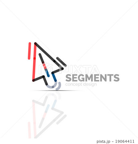 Arrow icon vector logo. Company branding element 19064411