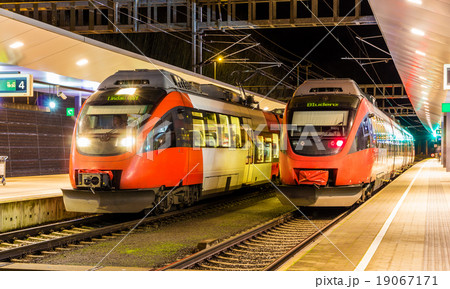 Austrian suburban trains at Feldkirch station 19067171