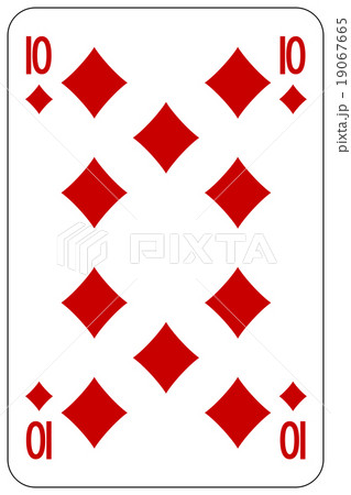 Poker playing card 10 diamond 19067665