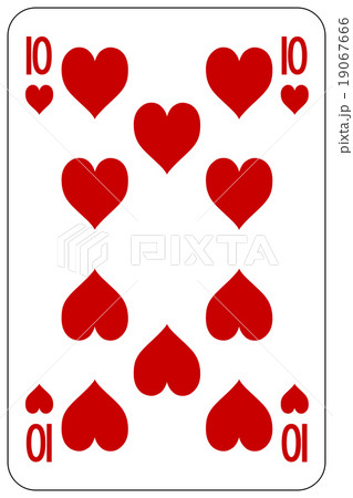 Poker playing card 10 heart 19067666