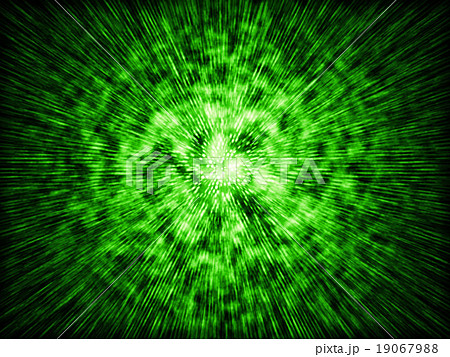 彗星 爆発 緑 グリーン 星のイラスト素材