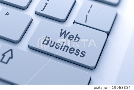 Web business word button on computer keyboard 19068854