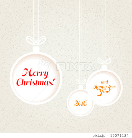 Xmas balls on textured paper 19071184