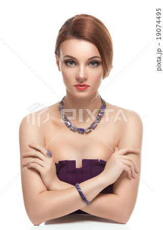 Girl with necklace and bracelets 19074495