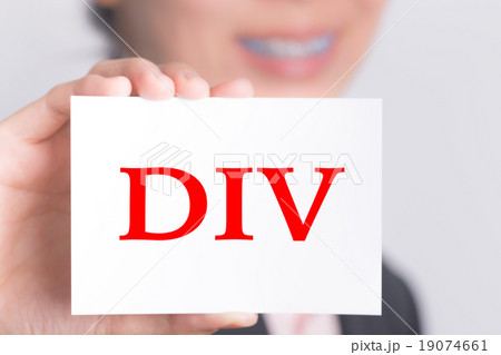 businesswoman show message on the card businesswoman show message on the card 19074661