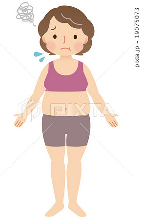 ダイエット　中年女性　体重オーバー 19075073
