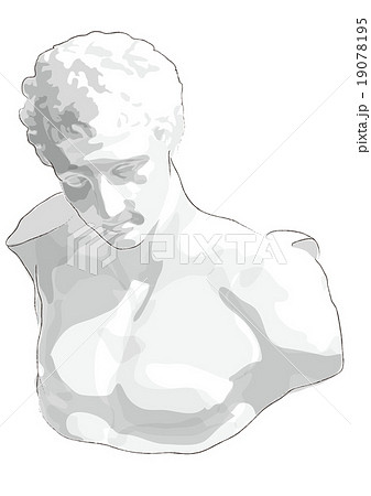 石膏像 ヘルメス胸像のイラスト素材
