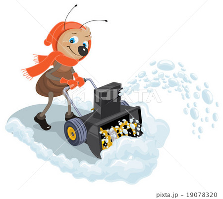 Ant domestic snow-plow. Snow thrower 19078320