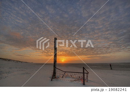 The North Sea Beach of Terschelling at sunset The North Sea Beach of Terschelling at sunset 19082241