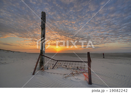 The North Sea Beach of Terschelling at sunset 19082242