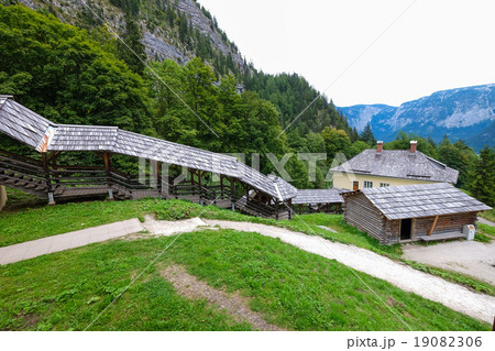 Scenic landscape view of Hallstatt, Austria Scenic landscape view of Hallstatt, Austria 19082306