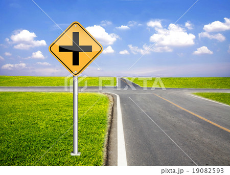 cross traffic sign pole cross traffic sign pole 19082593
