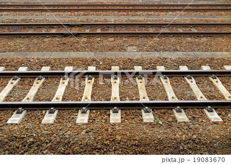 複線線路・レール横向き 19083670