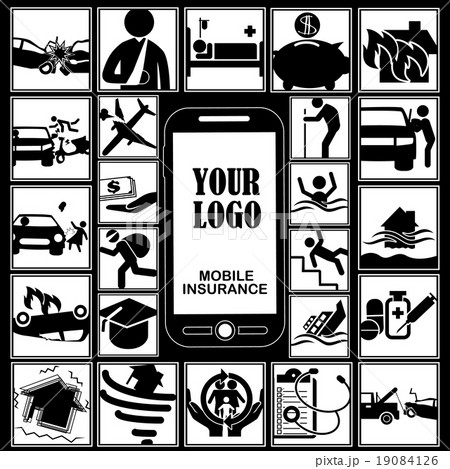 Businesses on the insurance on the smartphone Businesses on the insurance on the smartphone 19084126