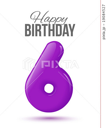 birthday. Greeting card with numbers. 19084527