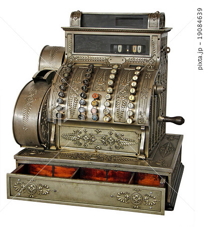 Old vintage cash register Old vintage cash register 19084639