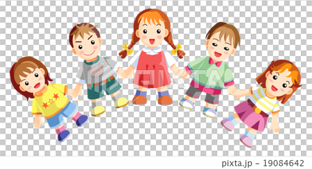 Children holding hands Children holding hands 19084642