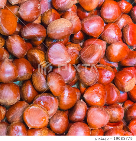 Pile of chestnuts. Pile of chestnuts. 19085779