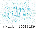 Blue lettering Merry Christmas for greeting card 19086189