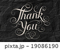 Hand lettering Thank You black paper background 19086190