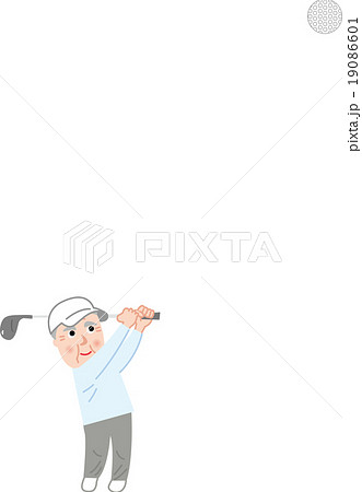 シニア　ゴルフを楽しむ　趣味 19086601