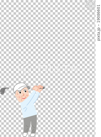 シニア　ゴルフを楽しむ　趣味 19086601