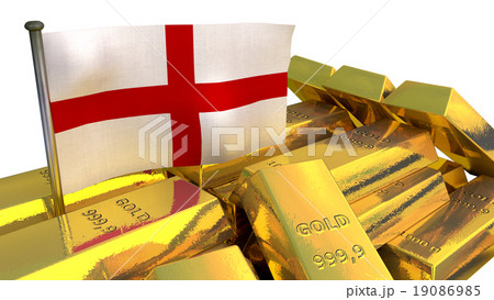 England economy concept with gold bullion 19086985
