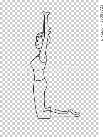 Women who stretch Elongation Landscape (Line drawing) Women who stretch Elongation Landscape (Line drawing) 19089722